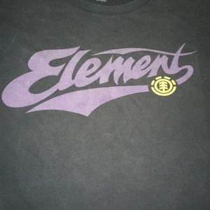 Black Element T-shirt with Purple Logo